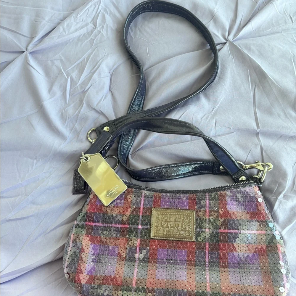 Coach Poppy Sequin Tartan Groovy